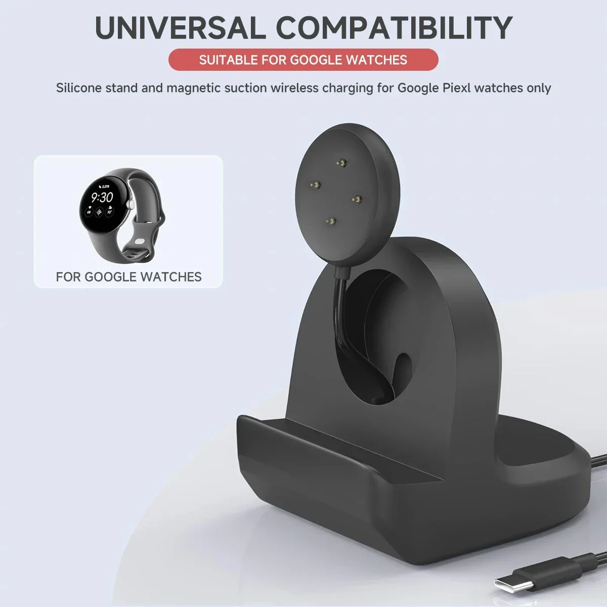 Soft Silicone Charger Cradle D - Wireless Charger Watch 评论和价格