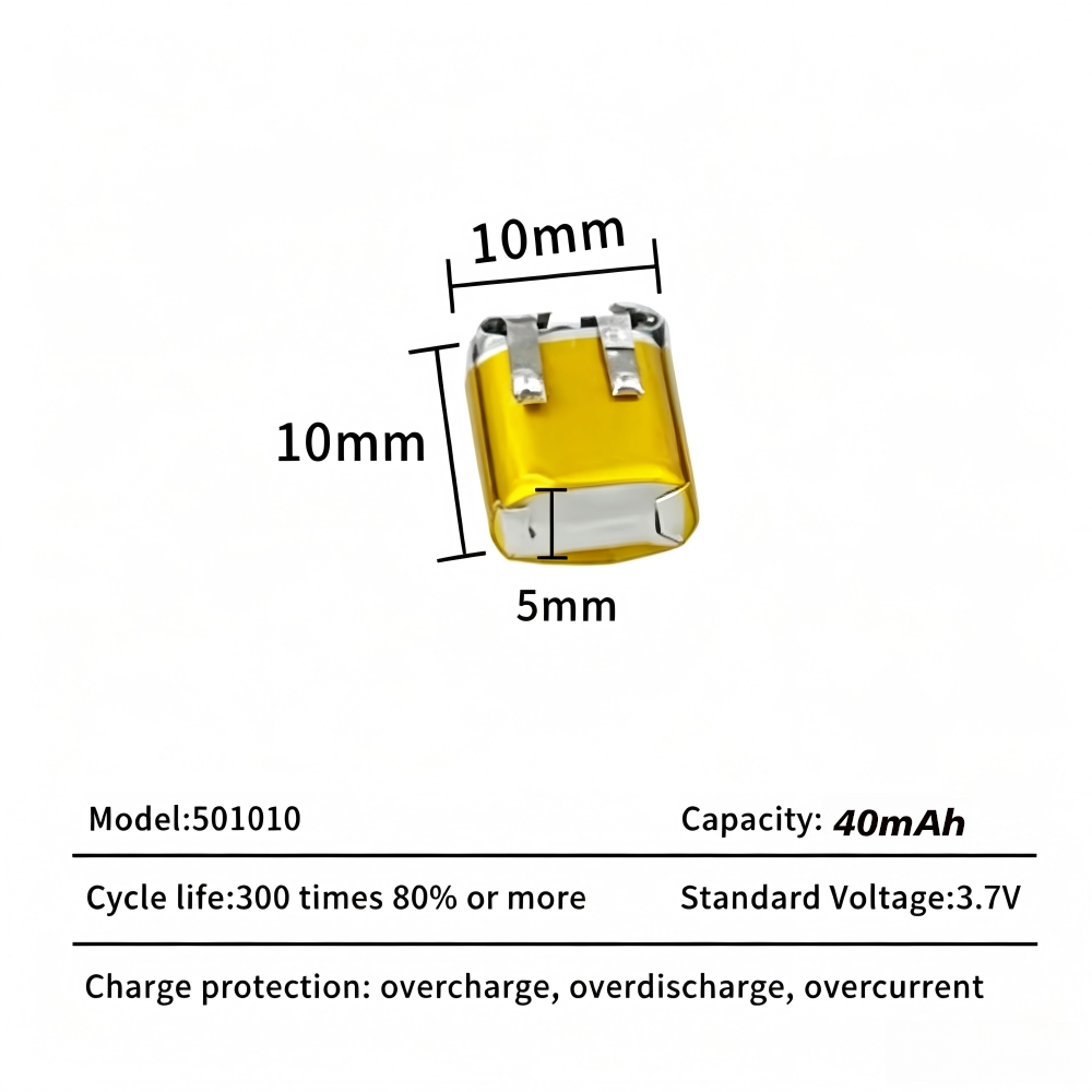 501010 Battery 3.7V 40mAh Lipo - Smartwatch Headset 评论和价格