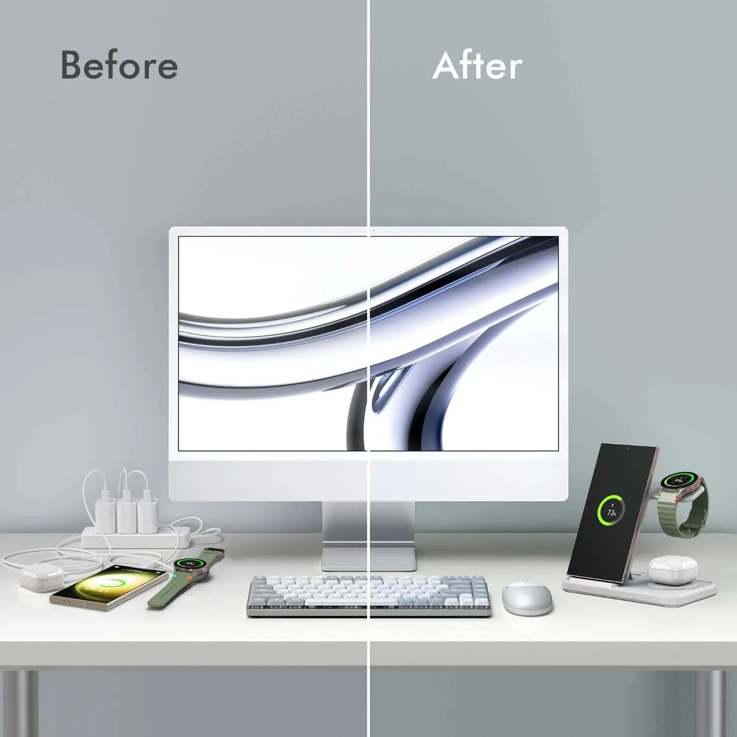 Desktop 3-in-1 Wireless Charge - Wireless Charger Watch 评论和价格