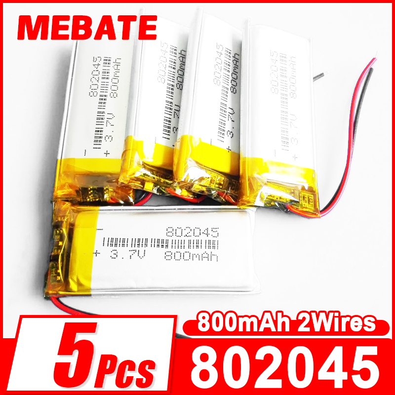 5pcs 3.7V 800mAh 802045 Rechar - Smartwatch Headset 评论和价格