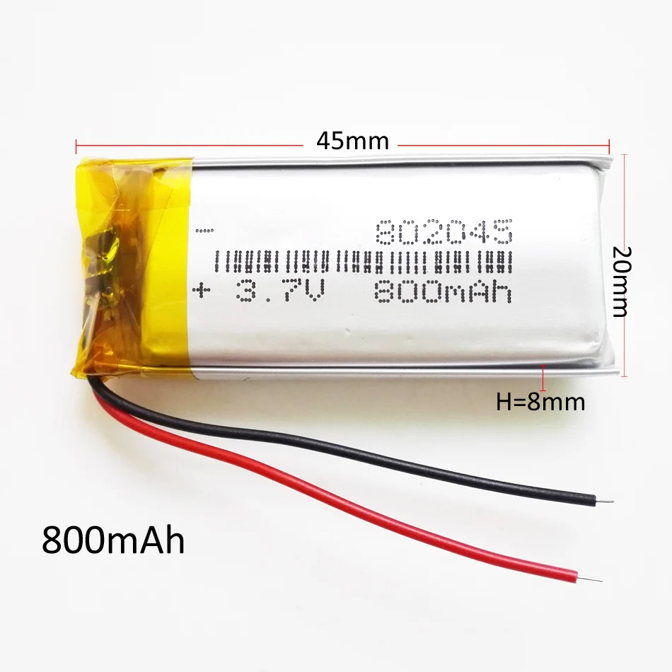 5pcs 3.7V 800mAh 802045 Rechar - Smartwatch Headset 评论和价格
