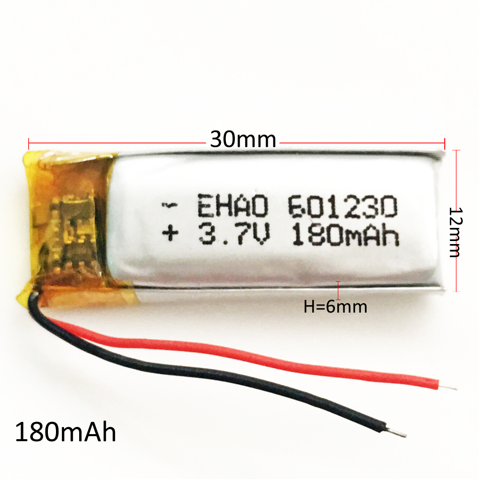 601230 3.7V 180mAh Rechargeabl - Smartwatch Headset 评论和价格