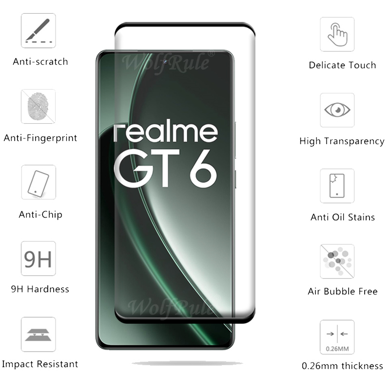 6-in-1 For Realme GT 6 Glass O - Realme Gt 6 评论和价格