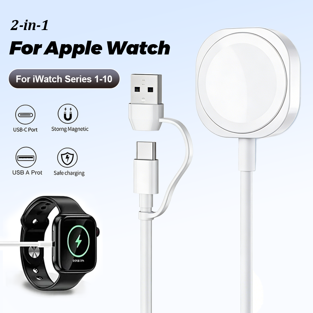 2 in 1 Magnetic Wireless USB A - Wireless Charger Watch 评论和价格