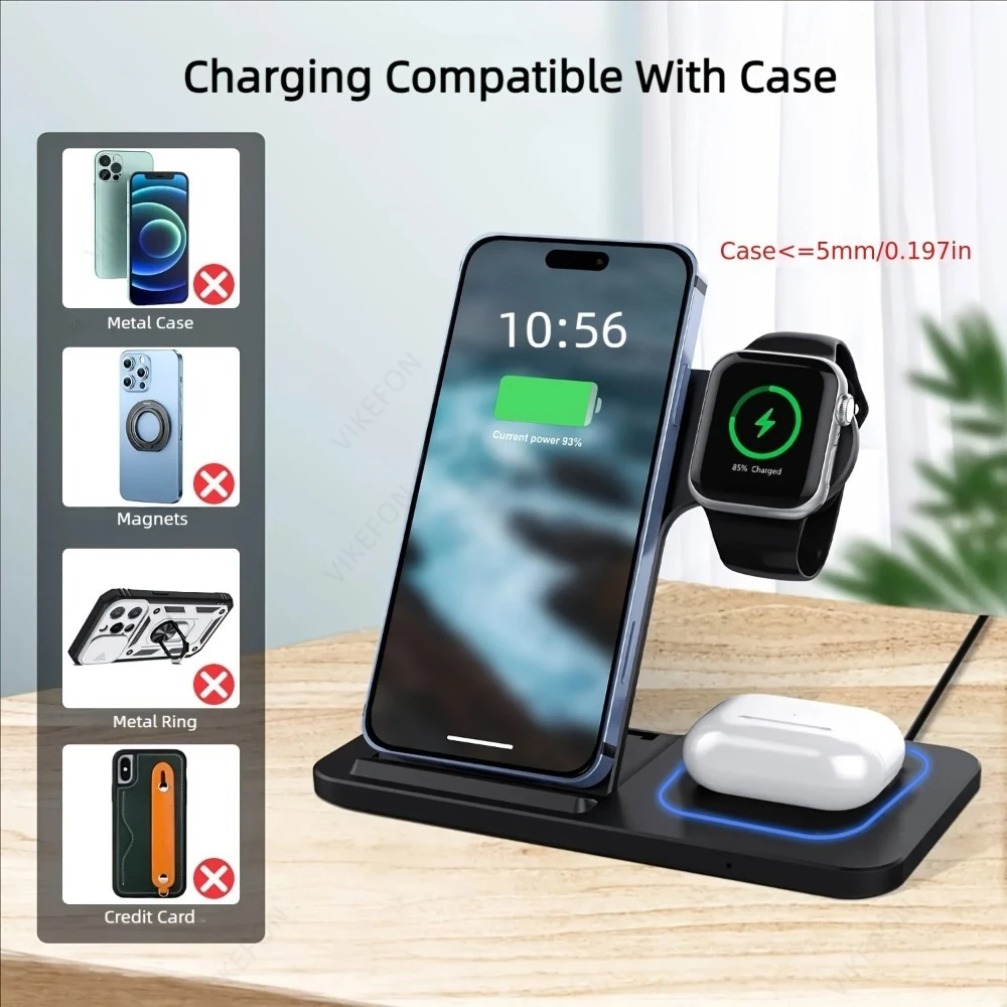 Foldable 3 in 1 Wireless Charg - Wireless Charger Watch 评论和价格