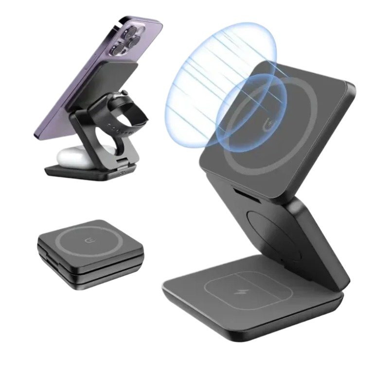 3 in 1 Foldable Magnetic Wirel - Wireless Charger Watch 评论和价格