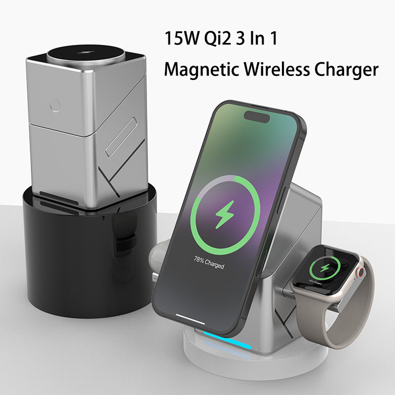 15W Touch Rotating Magnetic Mu - Wireless Charger Watch 评论和价格