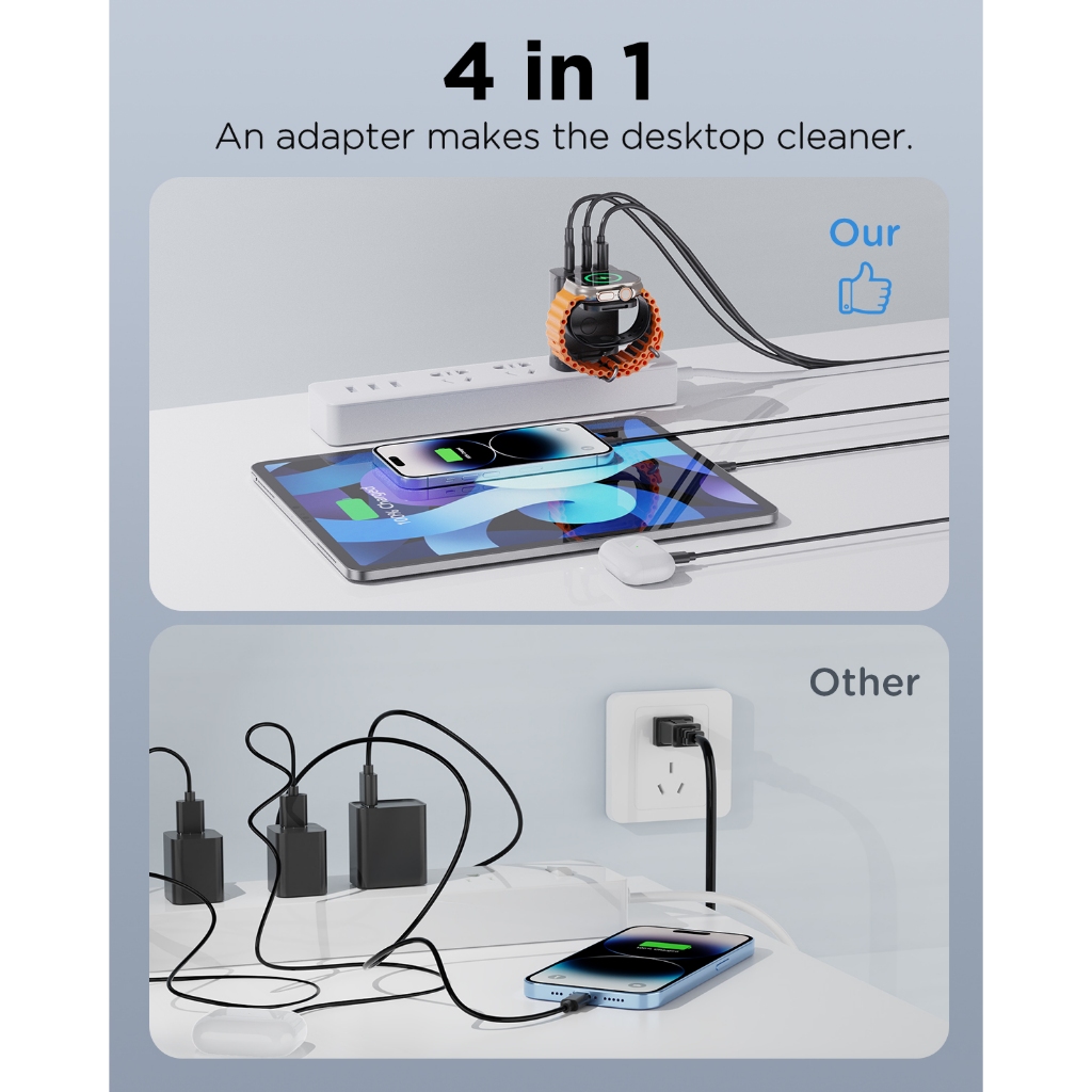 Oatsbasf 4 In 1 QC3.0 Fast Mag - Wireless Charger Watch 评论和价格